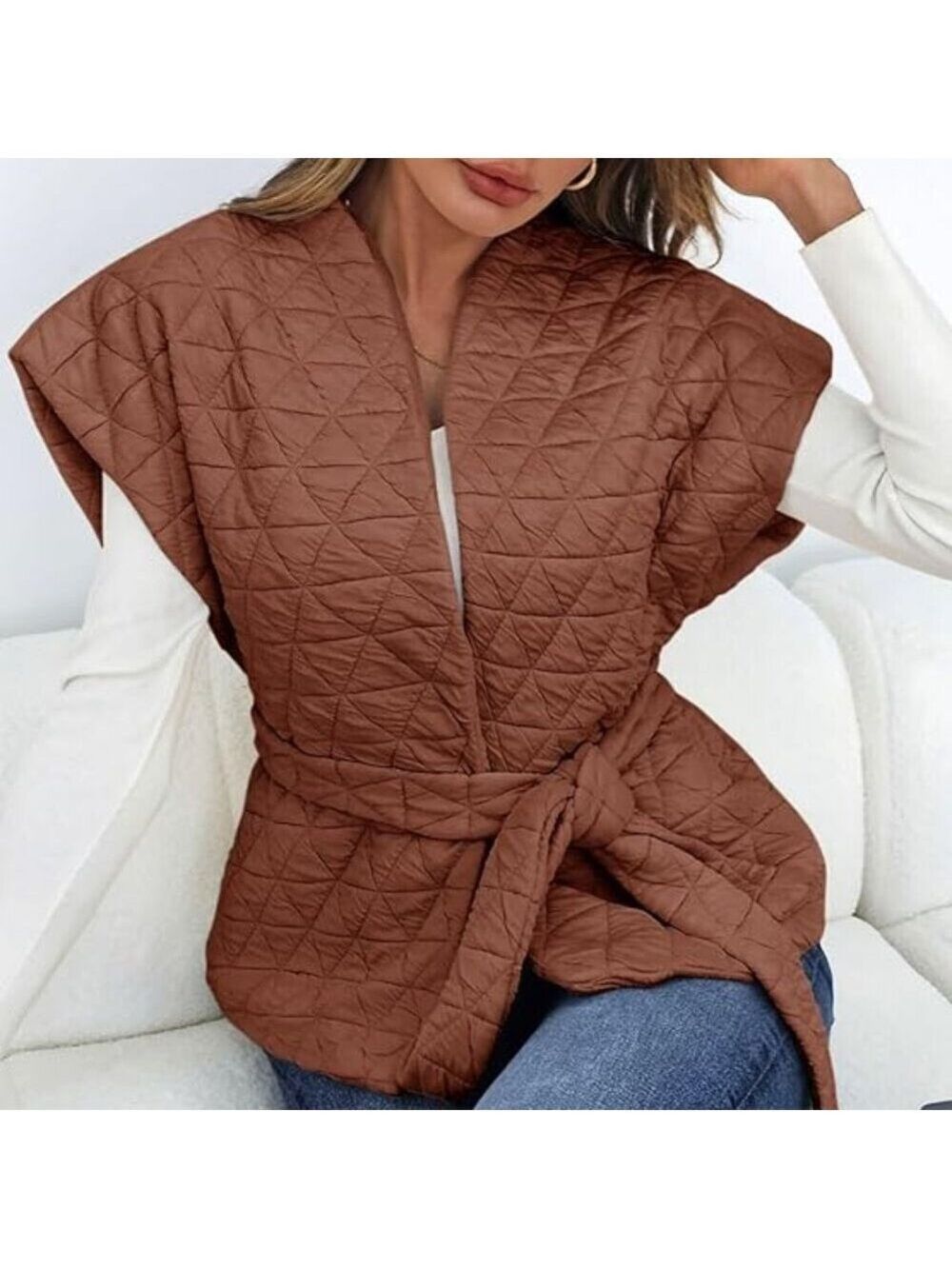 *Cicy Bell* Women's Quilted Puffer Vest Large NWOT